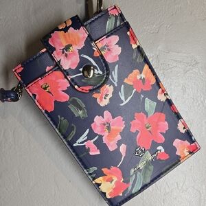 Nanette Lepore Floral Crossbody Bag - Navy and Pink